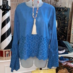 Stunning 🤩 NEW!!Matte Blue Style Envy XL Blouse